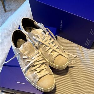 P448 Cream and White Sneakers